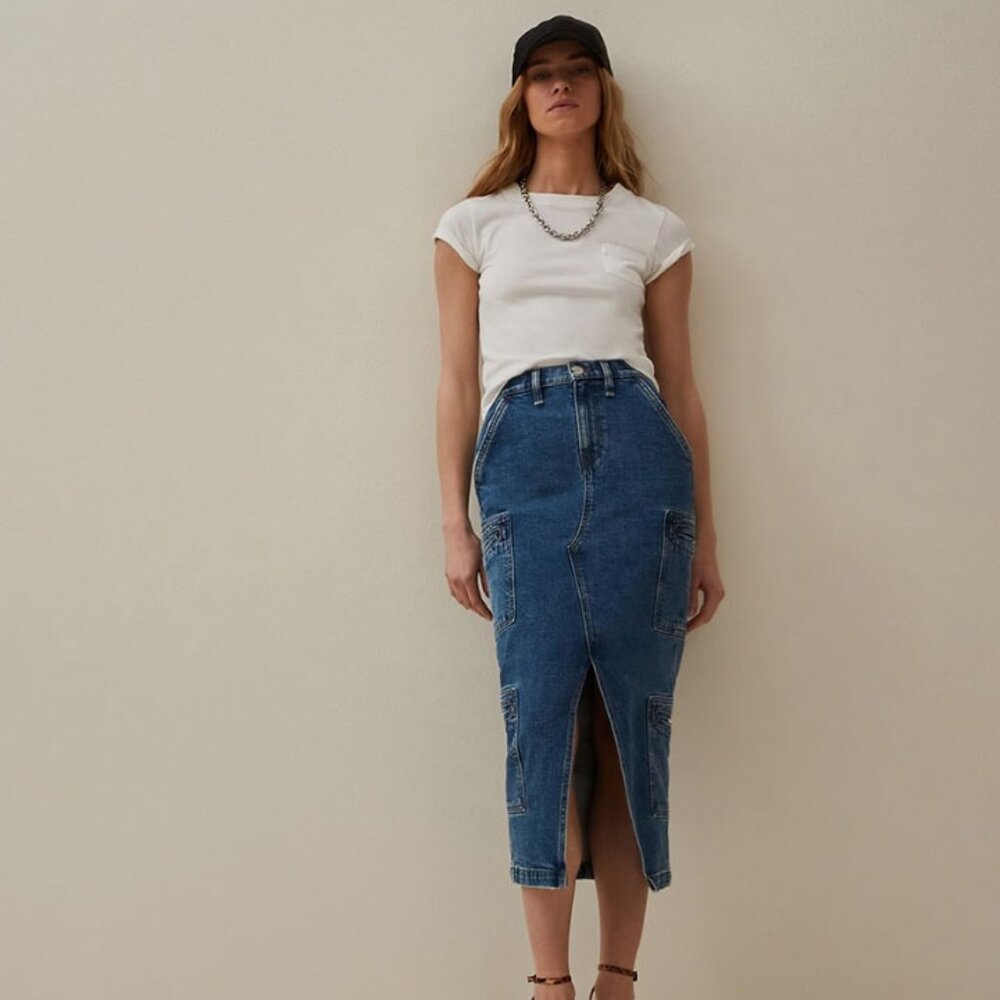 HUDSON Jeans Reconstructed Cargo Skirt - Picture 3 of 8